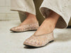 Crystal Embellished Ballet Flats: Sparkle and Shine in Rhinestone Slip-On Shoes