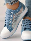 Stylish Mesh Sneakers: Casual Round Toe Lace-Up Design