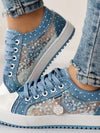 Stylish Mesh Sneakers: Casual Round Toe Lace-Up Design