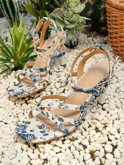 Strappy Square Toe High Heeled Sandals: Casual and Elegant Summer Style