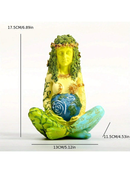 Millennium Gaia Statue: A Vibrant Earth Goddess for Home and Garden Decor