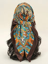 Silk Chain Print Geometric Pattern Headband Scarf Bandana - Chic and Stylish Accessory