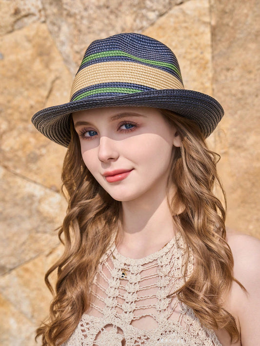 Chic Striped Colorblock Bucket Hat: Your Stylish Summer Essential