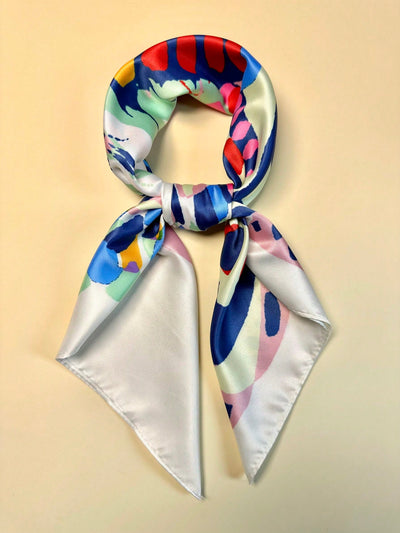 Boho Chic: Elegant Square Scarf with Big Butterfly Print