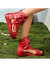 Red Waterproof Platform Sandals: Elevate Your Style with Slope Heel Fashion