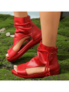 Red Waterproof Platform Sandals: Elevate Your Style with Slope Heel Fashion