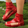 Red Waterproof Platform Sandals: Elevate Your Style with Slope Heel Fashion