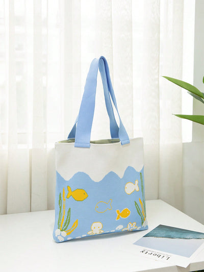 Ocean World Crochet Tote Bag: Your All-Seasons Travel Companion