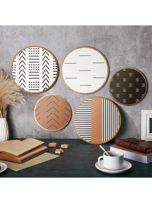 Enhance your home with our Boho Chic Wooden Round Wall Art. Featuring a unique and stylish design, this wall art adds a touch of rustic charm to any room. With its versatile size, it can be hung in any room for a bohemian touch. Elevate your home decor with our wooden round wall art.