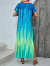 Summer Chic: Ladies Graffiti Gradient Printed Dress