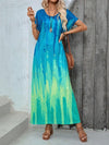 Summer Chic: Ladies Graffiti Gradient Printed Dress