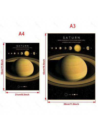 Vintage Planets and Universe Posters Set: Astronomy Artwork for Every Room