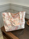 Floral Pattern Tote Bag: The Perfect Companion for Women on the Go!