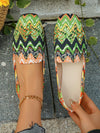 Classic Green Plus Size Round Toe Flat Shoes with Sweet Bow Detail