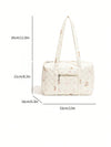 Simple & Cute Bear Pattern Square Tote Bag for Women