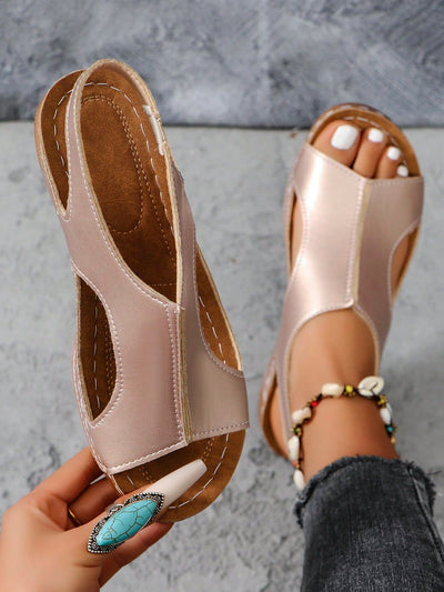 Women's Fashionable White Hollow-Out Wedges: Summer Casual Sandals