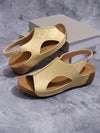 Women's Fashionable White Hollow-Out Wedges: Summer Casual Sandals