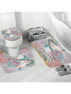 Mermaid Magic Bathroom Makeover: Pink Shell Print Shower Curtain Sets and Waterproof Bathroom Mats