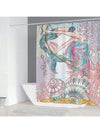 Mermaid Magic Bathroom Makeover: Pink Shell Print Shower Curtain Sets and Waterproof Bathroom Mats