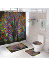 Enhance your bathroom with our Vibrant Abstract Colorful Tree Shower Curtain Set. The 4-piece collection includes matching bath mats for a cohesive look. Featuring a colorful tree design, this set will add a pop of color and style to your shower experience. Transform your bathroom into a vibrant oasis with this set.