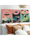 Add a touch of unique cosmic charm to your home with our Interstellar Herd 3-piece UFO Highland Cattle Themed Decorative Painting Set. Featuring vibrant colors and intricate details, these paintings are sure to impress and elevate any room's decor. Crafted with high-quality materials, these paintings will bring joy and personality to your space.