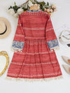 Desert Dreamer: Women's Tassel Decorated Western Style Dress