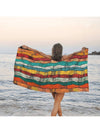 Unleash your bohemian spirit with our Bohemian Bliss wearable <a href="https://canaryhouze.com/collections/towels?sort_by=created-descending" target="_blank" rel="noopener">blanket</a>! Made with ultra fine fibers, it's perfect for your beach adventures. Stay cozy and stylish while enjoying the sun and sand.