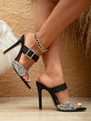 Dazzle in Diamonds: Black High Heeled Dress Shoes