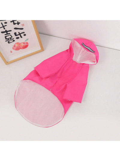 Candy-Colored Korean Style Hooded Dog Raincoat: Keep Your Bichon Frise Dry in Style!