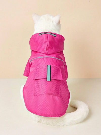 Candy-Colored Korean Style Hooded Dog Raincoat: Keep Your Bichon Frise Dry in Style!