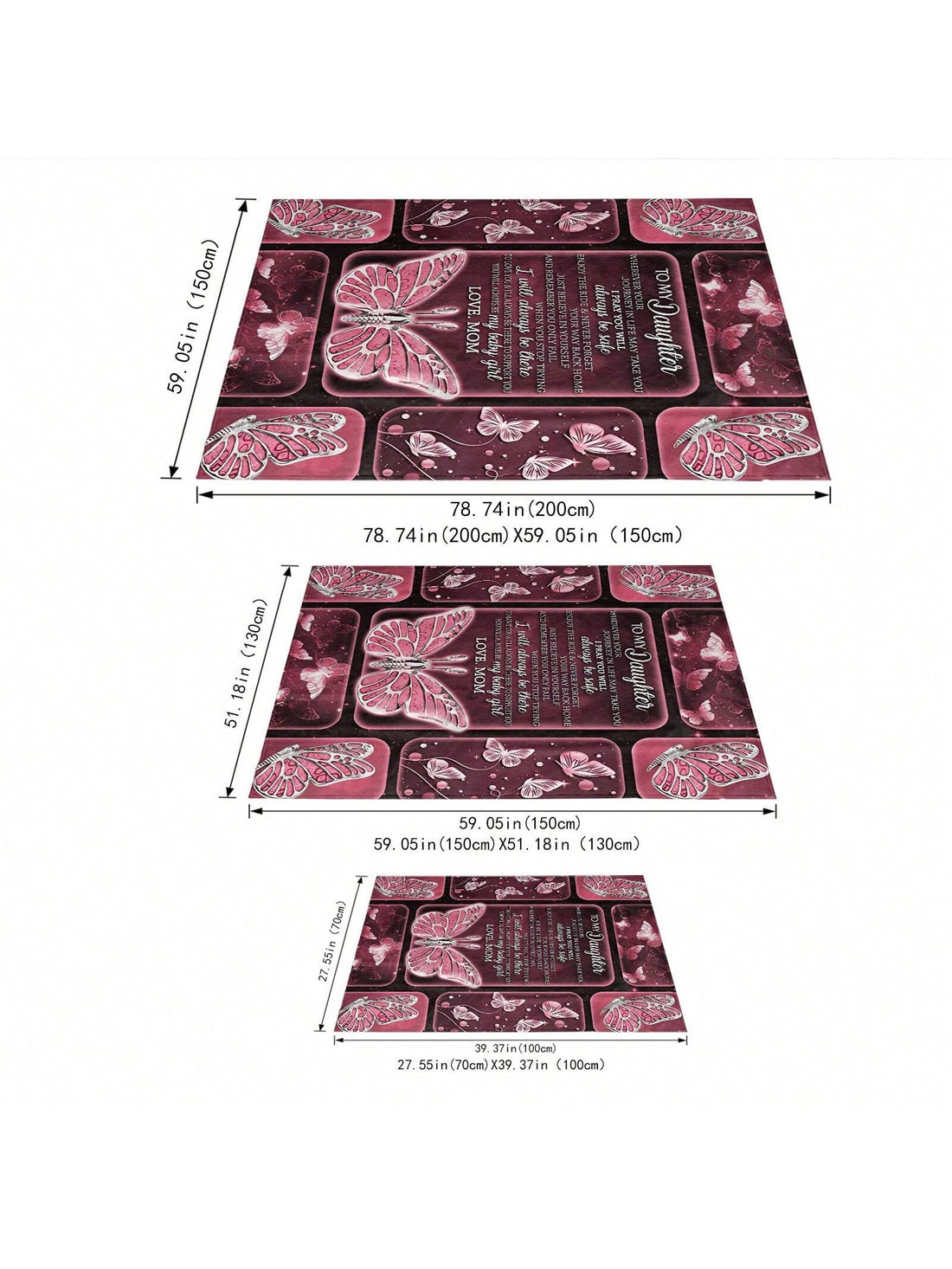 Introducing the Cozy Daughter Slogan Flannel Fleece Blanket - your go-to for all seasons. Made with soft and warm flannel fleece, this blanket is perfect for snuggling up on chilly nights or using as a lightweight cover during warmer months. The "Daughter" slogan adds a personal touch, making it an ideal gift for any proud parent.