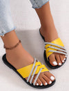 Upgrade your summer style with our Sparkling Rhinestone Flip Flops. These trendy beach sandals glisten in the sunlight, elevating any outfit. With their comfortable fit and durable design, they're perfect for all-day wear at the beach or pool. Stay stylish and comfortable all summer long.