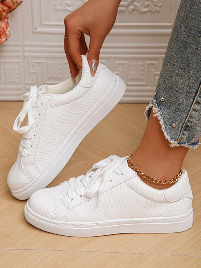 Golden Serpent Style: Women's Casual Outdoor Flat Sneakers