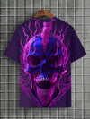 Summer Style: Men's Casual Skull Print Crew Neck Short Sleeve T-Shirt