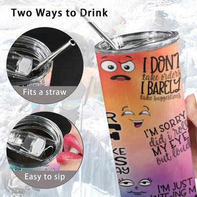 Humorous Stainless Steel Insulated Cup: Your Ideal Travel Companion