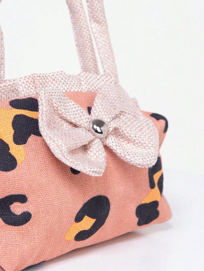 Chic Canvas Tote Bag and Bowknot Coin Purse Set: The Perfect Women's Daily Shopping Companion