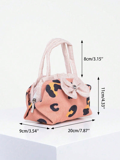 Chic Canvas Tote Bag and Bowknot Coin Purse Set: The Perfect Women's Daily Shopping Companion