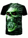 Men's Bold Skull Head Print Summer Tshirt