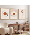 Enhance the ambiance of your home with our Boho Sun and Moon Line Pattern Wall Art Set. Featuring vibrant designs, this set will elevate the look of any living room or bedroom. Embrace the perfect balance of comfort and style with this must-have home decor.