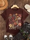 Floral Essence: Casual and Simple Women's T-Shirt for Summer