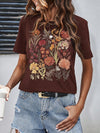 Floral Essence: Casual and Simple Women's T-Shirt for Summer