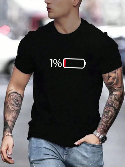 Men's Number Graphic Printed Short Sleeve T-Shirt - Casual and Cool