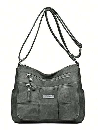 Chic Elegance: Luxury Soft Leather Handbag with Multiple Pockets for Effortless Style