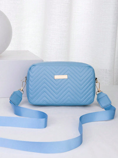 Vibrant Woven Mini Crossbody Bag: Stylish Quilted V-Shape Sling for Everyday Essentials