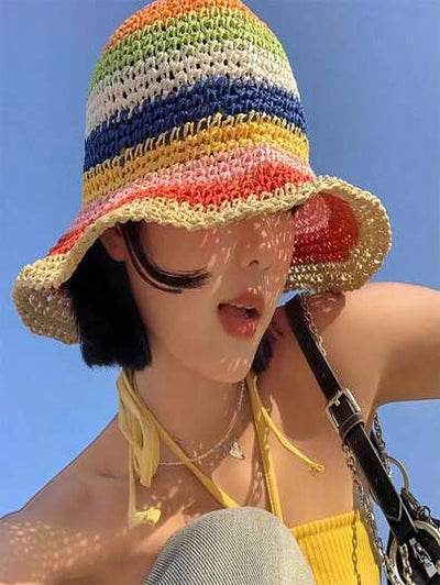 Stay Chic and Shaded this Summer with handmade Crochet Straw Hat