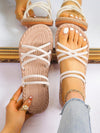 Comfortable Crossed Anti-Slip Flat Sandals: Perfect for Casual Beach Days