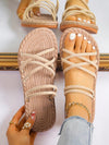 Comfortable Crossed Anti-Slip Flat Sandals: Perfect for Casual Beach Days