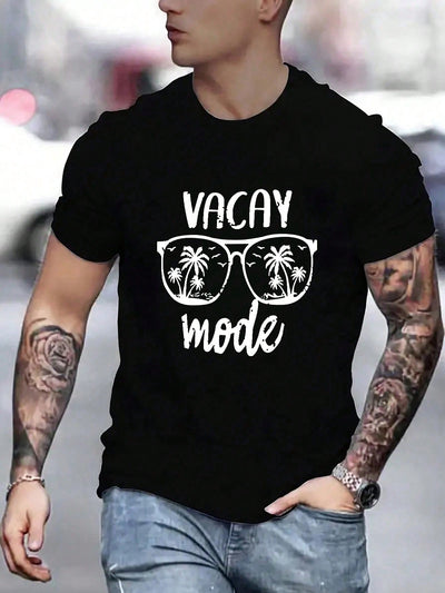 Sunny Style: Men's Sunglasses Print Short Sleeve T-Shirt