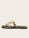 The Perfect Party Vacation Footwear with Snake Pattern Red Square Toe Slipper