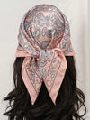 Silk Square Scarf Hair Bands: Elegant Hijab Neckerchief for Women